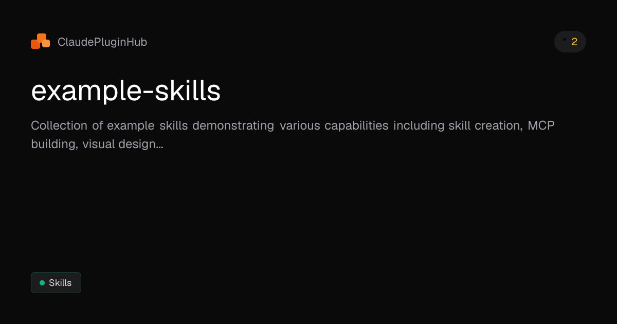 example-skills - Claude Code Plugin | ClaudePluginHub