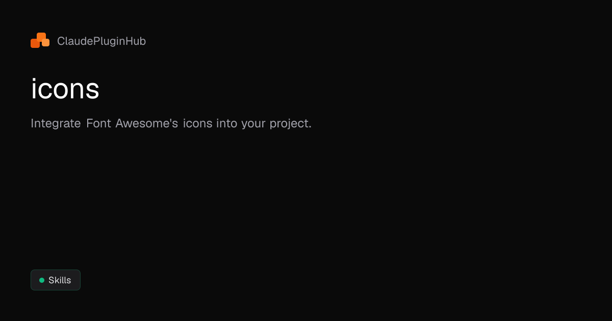 icons - Claude Code Plugin | ClaudePluginHub