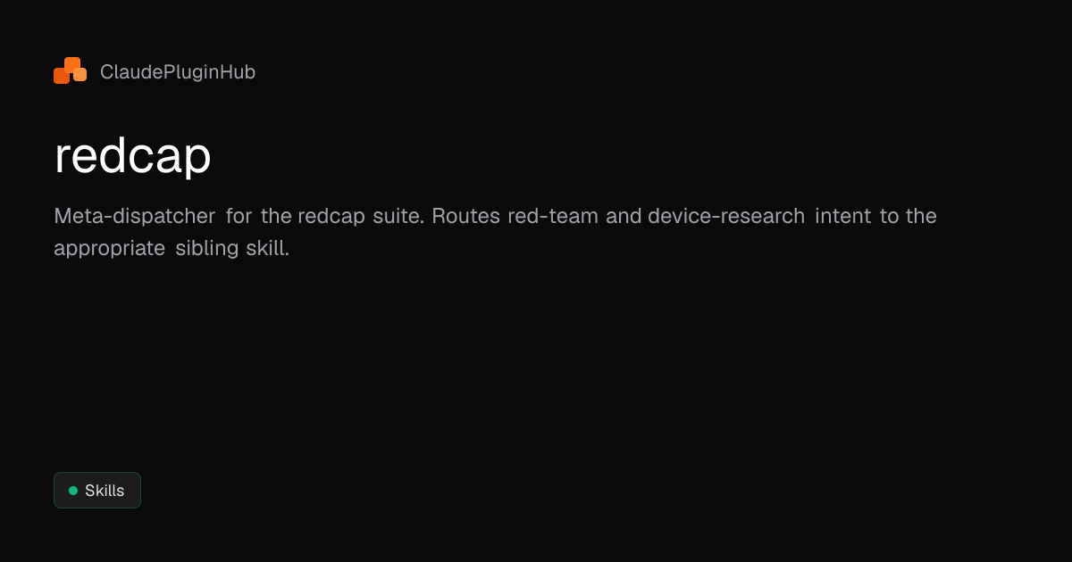 redcap - Claude Code Plugin | ClaudePluginHub