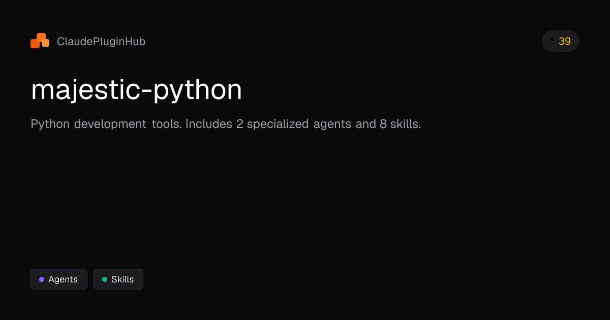 majestic-python - Claude Code Plugin | ClaudePluginHub