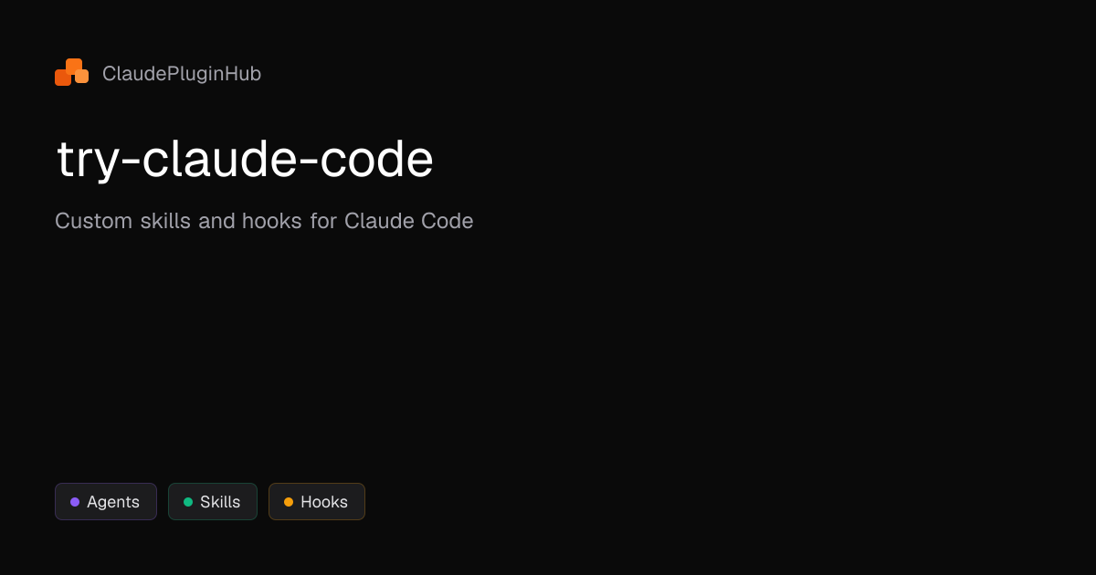 try-claude-code - Claude Code Plugin | ClaudePluginHub