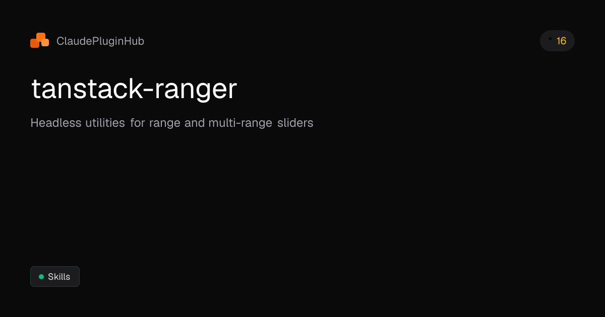 tanstack-ranger - Claude Code Plugin | ClaudePluginHub