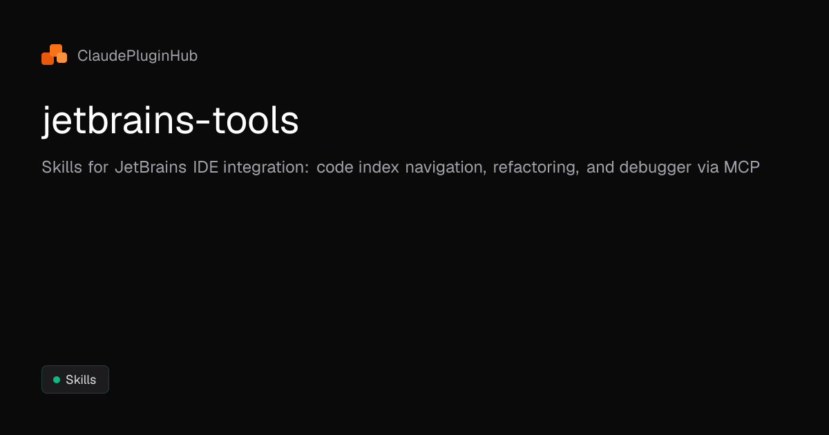 jetbrains-tools - Claude Code Plugin | ClaudePluginHub